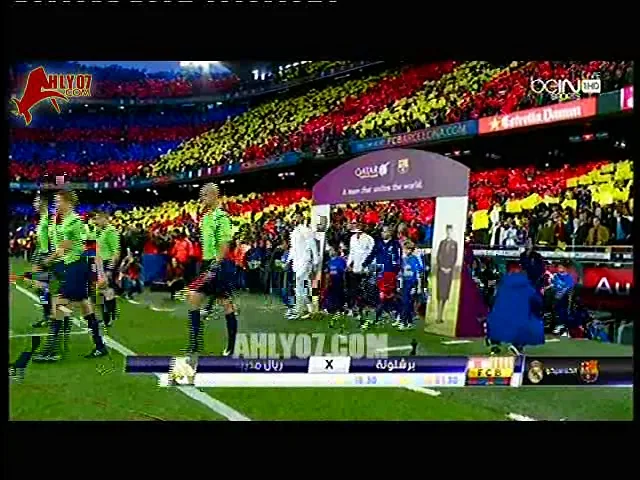 شاهد دخلة جماهير برشلونة في الكلاسيكو و تكريم الراحل يوهان كرويف