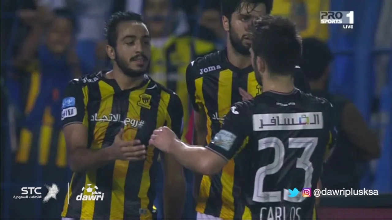 شاهد كهربا يحرز الهدف الثاني لاتحاد جده في شباك القادسية بالدوري السعودي 26 نوفمبر 2016