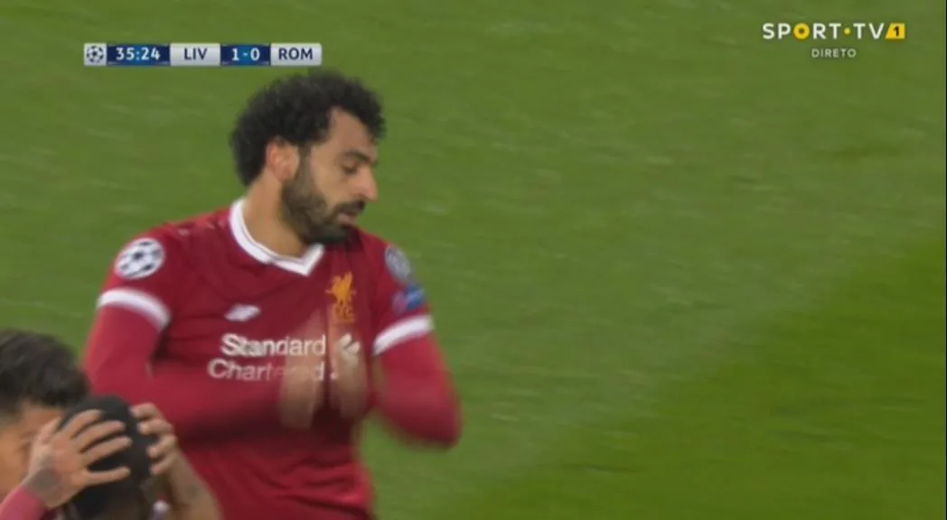 شاهد هدف محمد صلاح العالمي والأول لليفربول في شباك روما ذهابا قبل نهائي اوروبا 24 ابريل 2018
